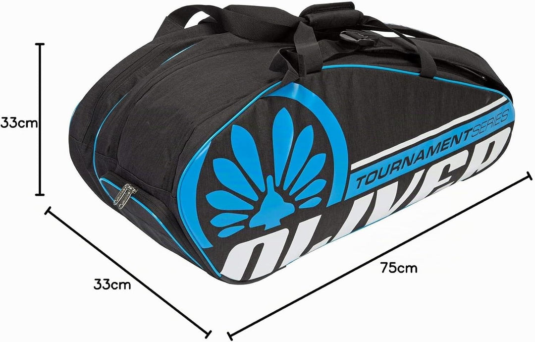 Oliver Racket Bag TS schwarz/blau - für Badminton, Squash, Tennis