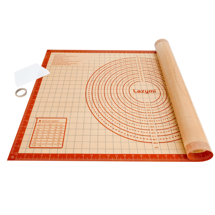 Lazymi Dick Backunterlage Silikon Gross 91 x 61 cm, Antihaft Backmatte rutschfeste Teigmatte Ausroll