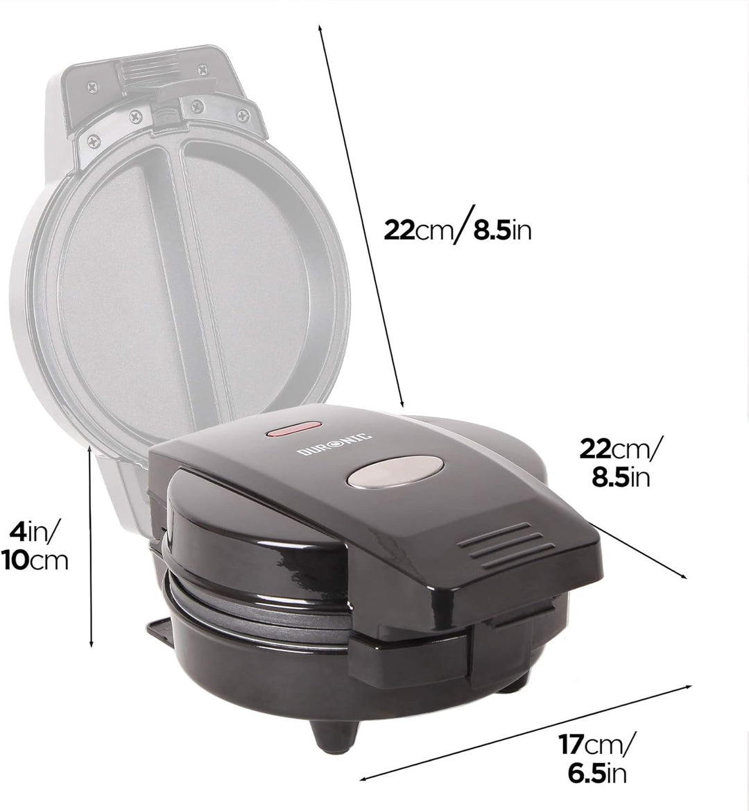 Duronic OM60 Omelette maker | Omlette Grill 600W | Antihaft-Kochplatte | Automatische Temperaturrege