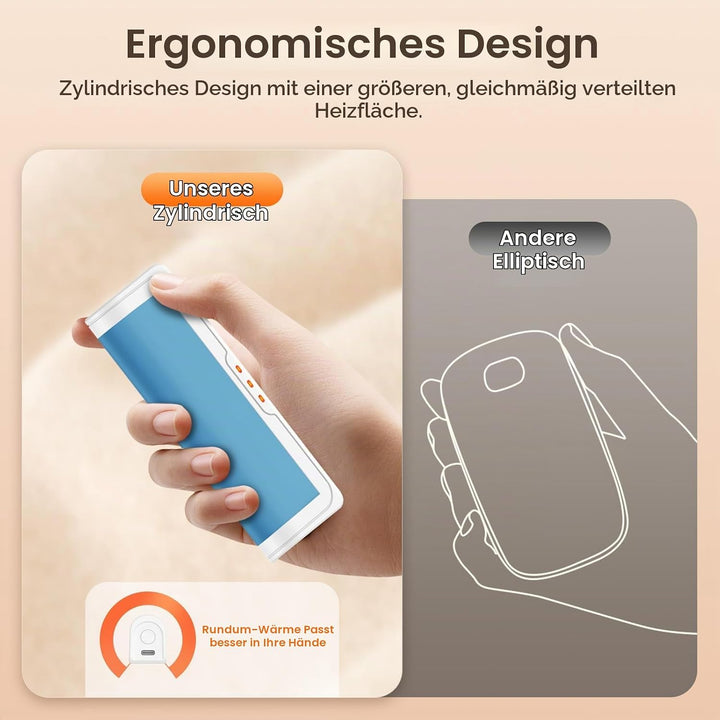 Jonwall Handwärmer Wiederaufladbar 2er-Pack, Tragbare Handwärmer Elektrisch Wiederverwendbare USB Ta