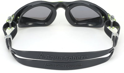 Aqua Sphere Kayenne Schwimmbrille, schwarz grün/silber verspiegeltes Glas, Einheitsgrösse