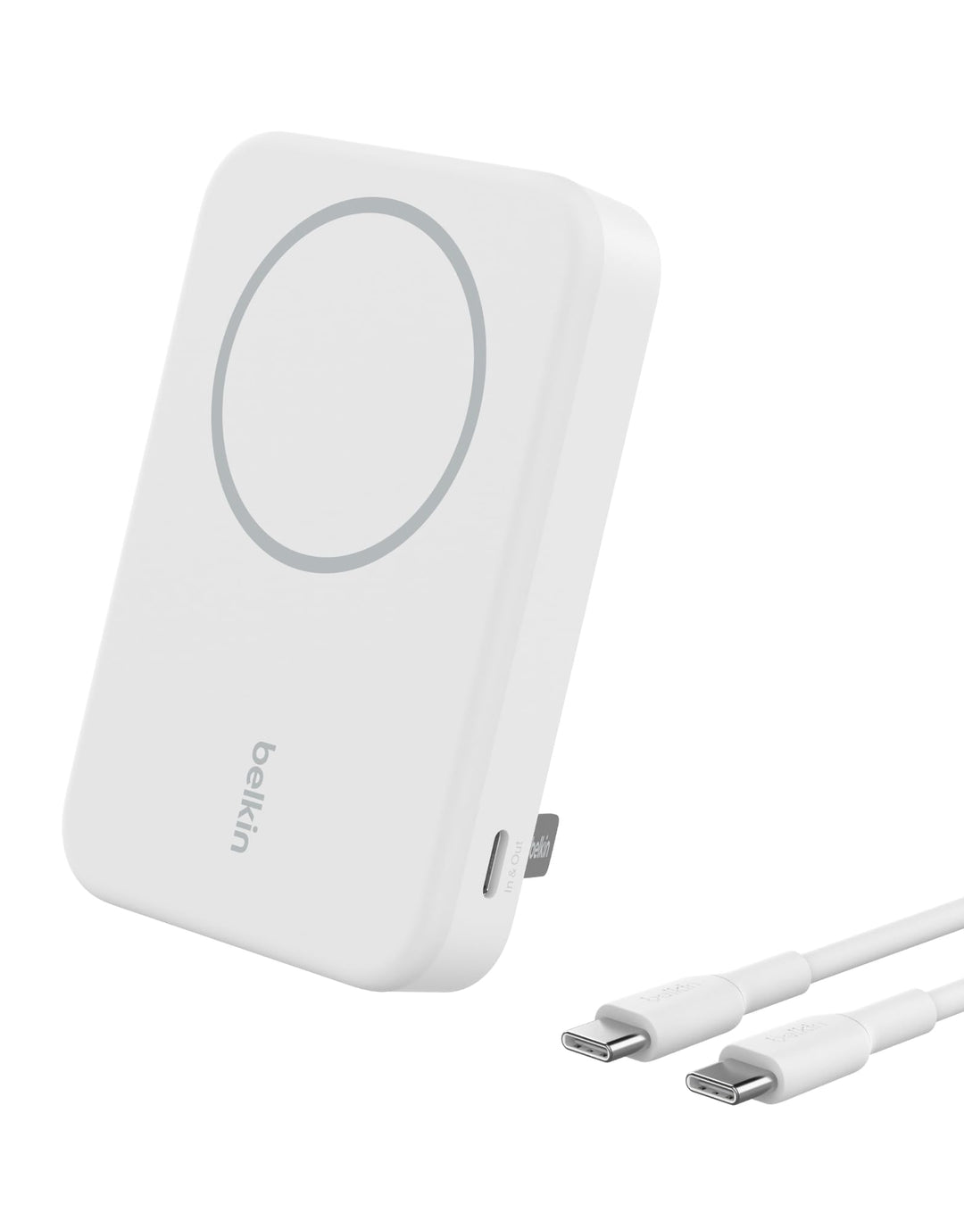 Belkin BoostCharge Pro Kabellose Powerbank 8.000 mAh mit Qi2, MagSafe-kompatibles tragbares Ladegerä