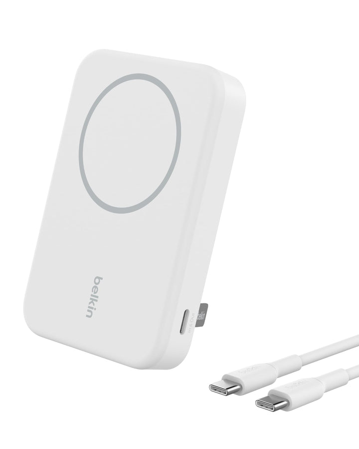 Belkin BoostCharge Pro Kabellose Powerbank 8.000 mAh mit Qi2, MagSafe-kompatibles tragbares Ladegerä