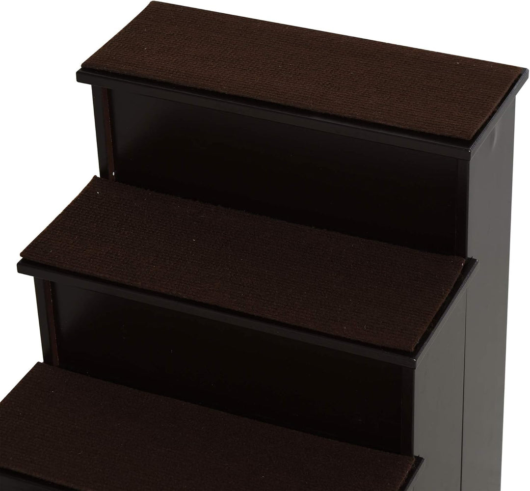 PawHut Haustiertreppe 4-stufige Hundetreppe Katzentreppe Einstiegshilfe mit Rutschfester Matte Haust