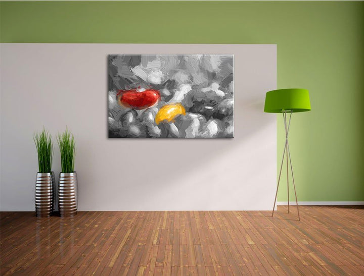 leckere kleine Süssigkeiten schwarz/weiss Deluxe Format: 100x70 cm auf Leinwand, XXL riesige Bilder