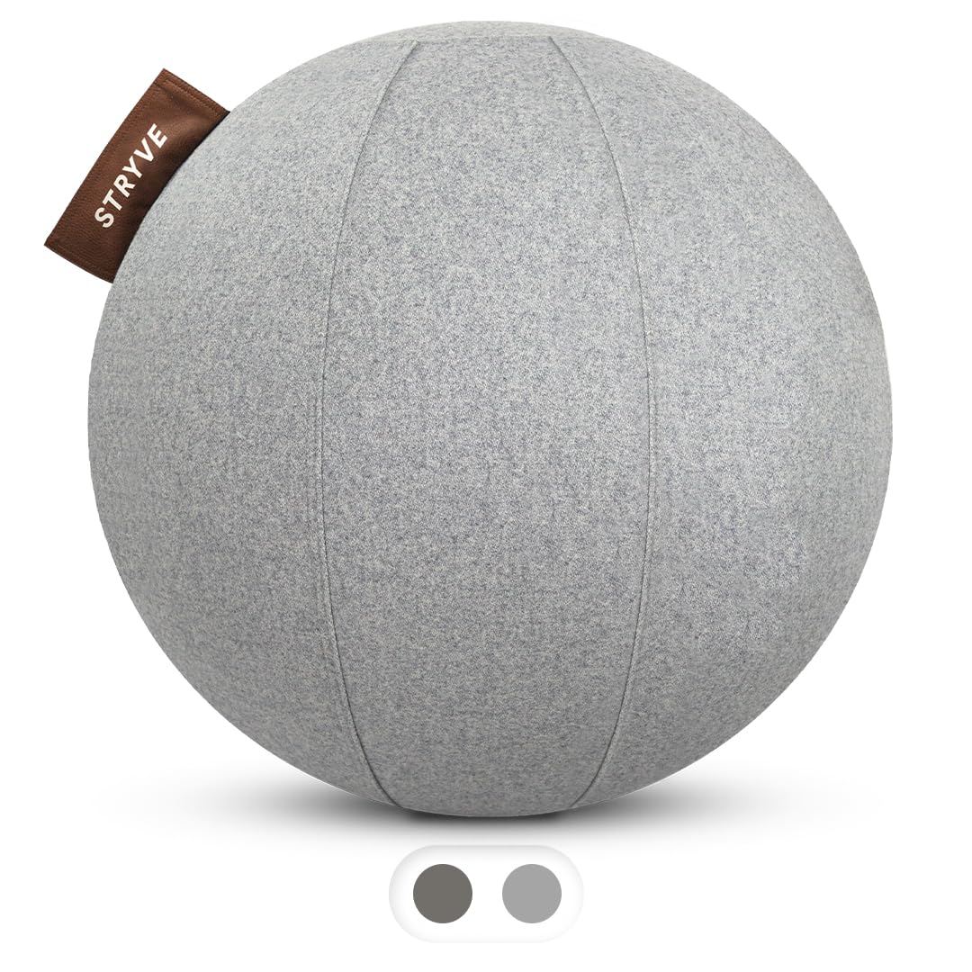 STRYVE Active Ball Wollfilz (65 cm, 70 cm), innovativer Sitzball mit Filzbezug, Ergonomische Alterna