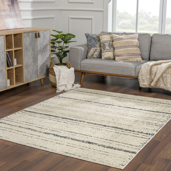 Surya Durham Teppich Wohnzimmer Modern – Abstrakt Design in Marmor Optik für Wohnzimmer, Esszimmer,