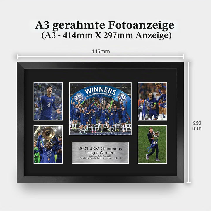 HWC Trading FR A3 Winners 2021 Gedruckte Erinnerungsstücke Signiert Autogramm Foto Display Für Fussb