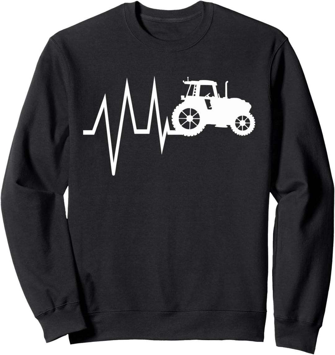 Traktor Landwirt Bauer Lohner Herzschlag Trecker Geschenk Sweatshirt