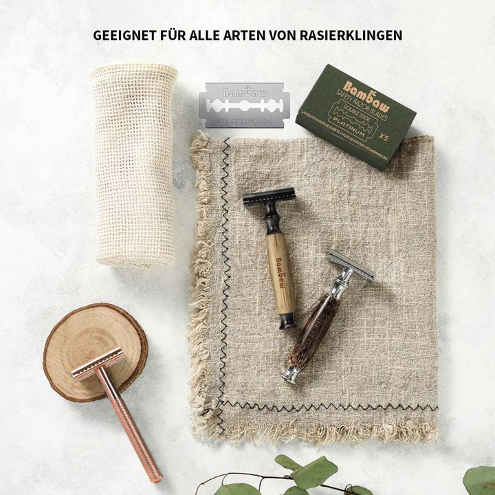 Rasierhobel Klingen | 100 universale Rasierklinge - Vorrat für 18 bis 24 Monate | Damen & Herren für