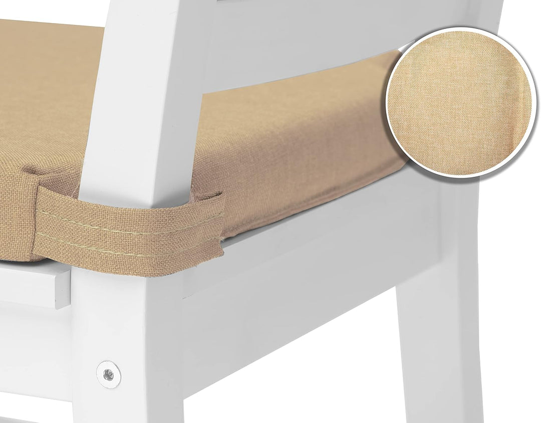 sunnypillow 4er Set Stuhlkissen mit Klettverschluss Polsterauflage Auflage für Stühle - Indoor/Outdo