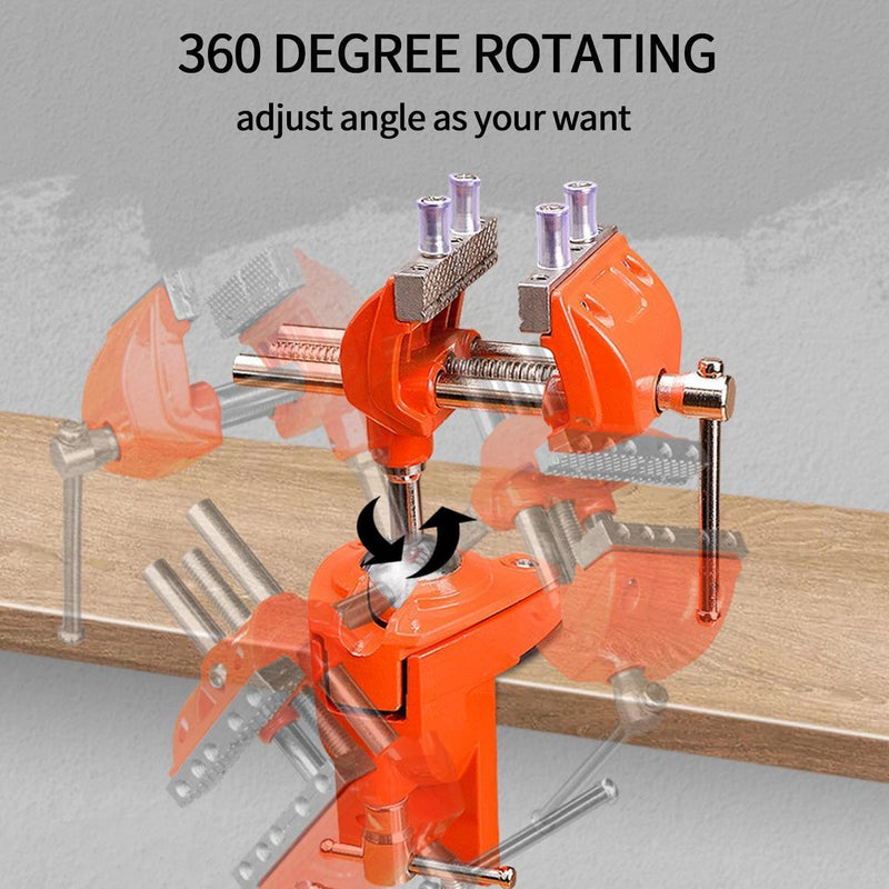 Schraubstock Drehbar, Tischschraubstock Klemmschraubstock Mini Schraubstock Backenbreite 70mm, Rotie