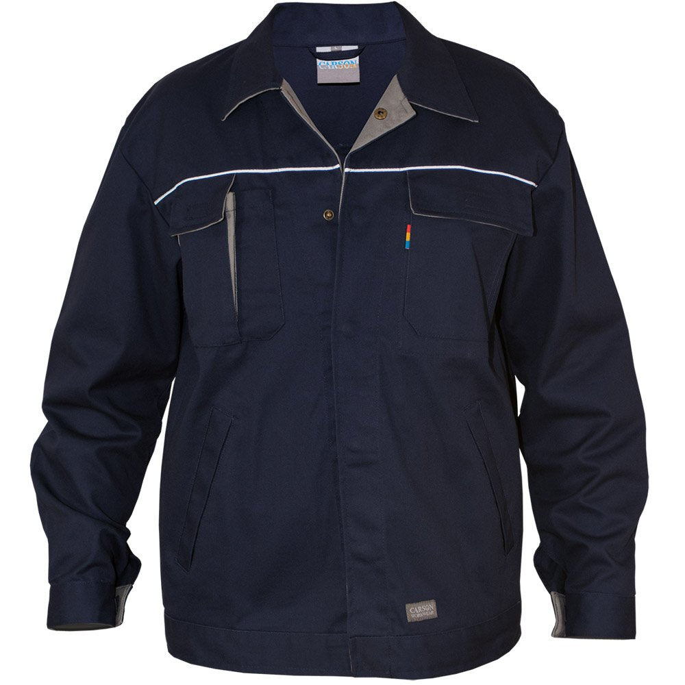 Carson Contrast Arbeitsjacke, 1 Stück, 64, Deep Navy/Grau, CC710.MG 62 Deep Navy / Grau, 62 Deep Nav