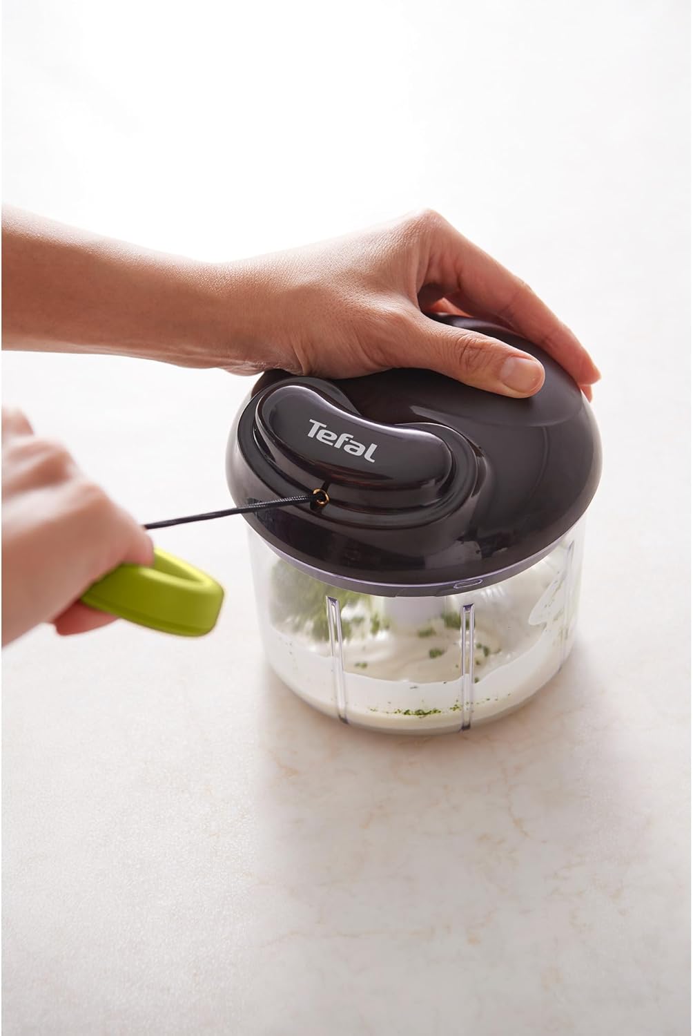 Tefal K13210 5-Sekunden-Zerkleinerer ohne Strom, 900ml; Universalzerkleinerer für Gemüse, Obst, Nüss