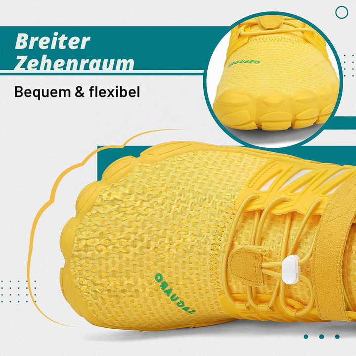 SAGUARO Unisex Barfussschuhe Outdoor Zehenschuhe mit Breite Zehenbox &amp; Zero-Drop Sohle Gr.36-48 44 E