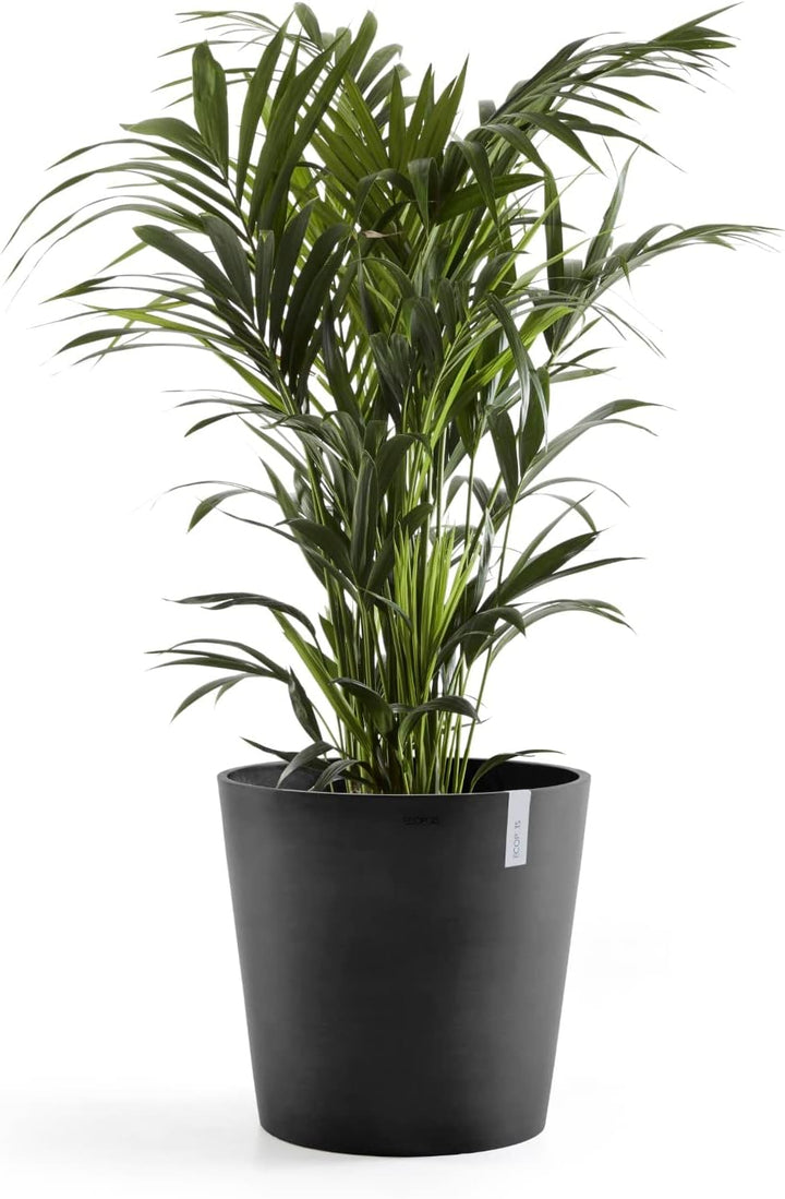 ECOPOTS Blumentopf Amsterdam Dunkel Grau - Durchmesser Ø 50 cm rund gross - Pflanzentopf aus Recycli