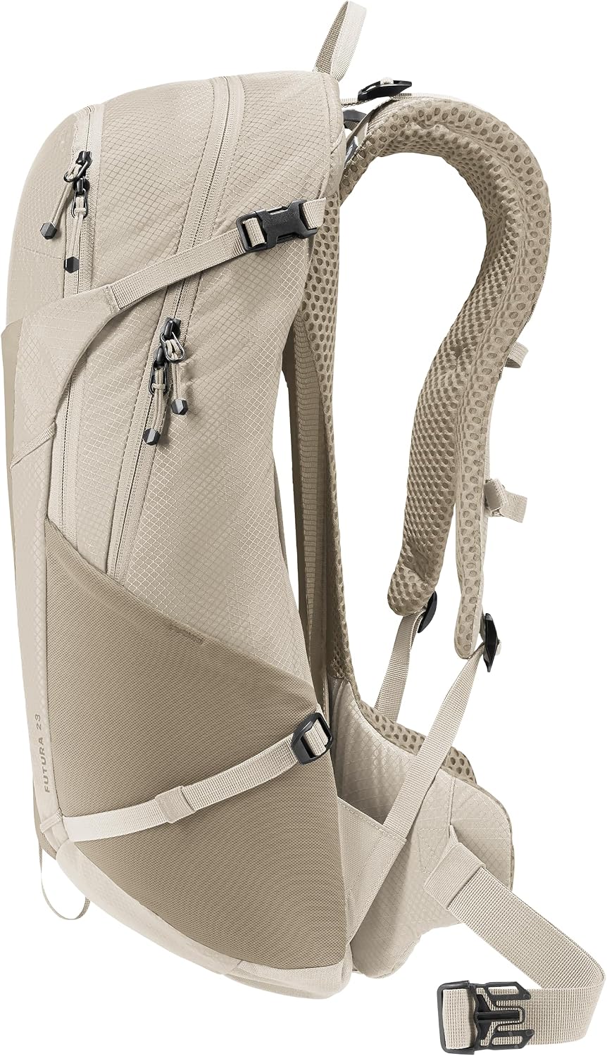 deuter Futura 23 Wanderrucksack mit Netzrücken &amp; Regenhülle Greystone-alu, Greystone-alu