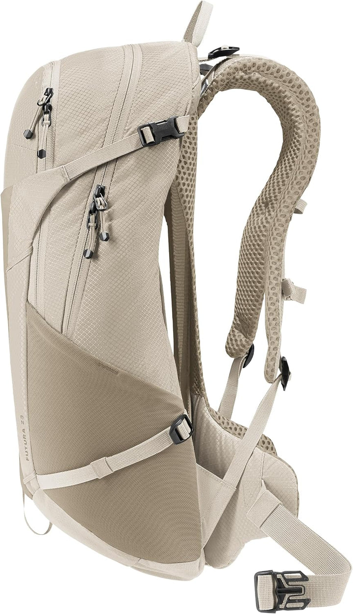 deuter Futura 23 Wanderrucksack mit Netzrücken &amp; Regenhülle Greystone-alu, Greystone-alu