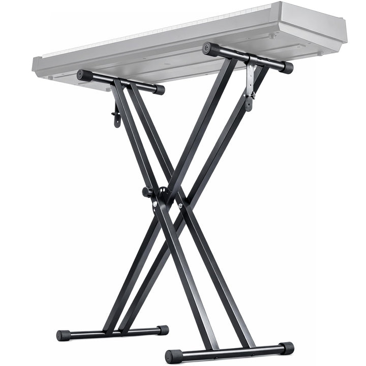 Trintion Keyboardständer Doppelstrebig Keyboard Ständer verstellbar 61 cm bis 98 cm Klappbar Zerlegb