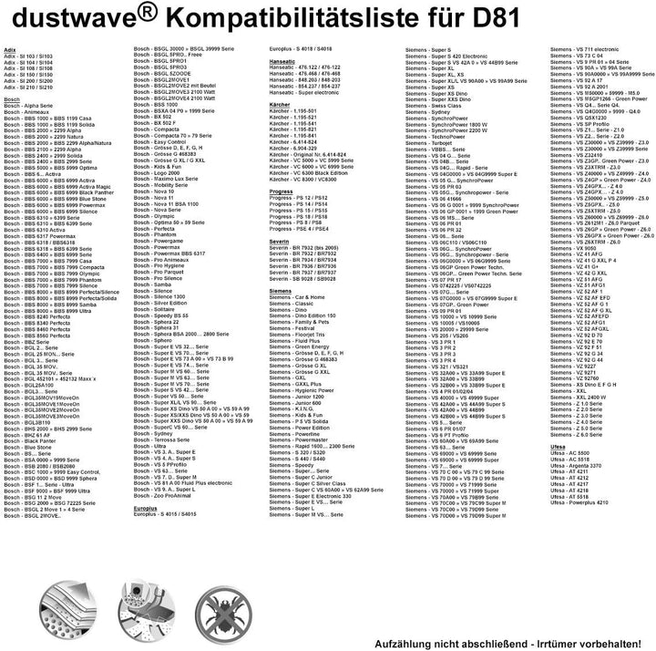20x dustwave® PREMIUM-Staubsaugerbeutel für Aldi - SI 200 / SI200 / Extra Spezialvlies für Allergike