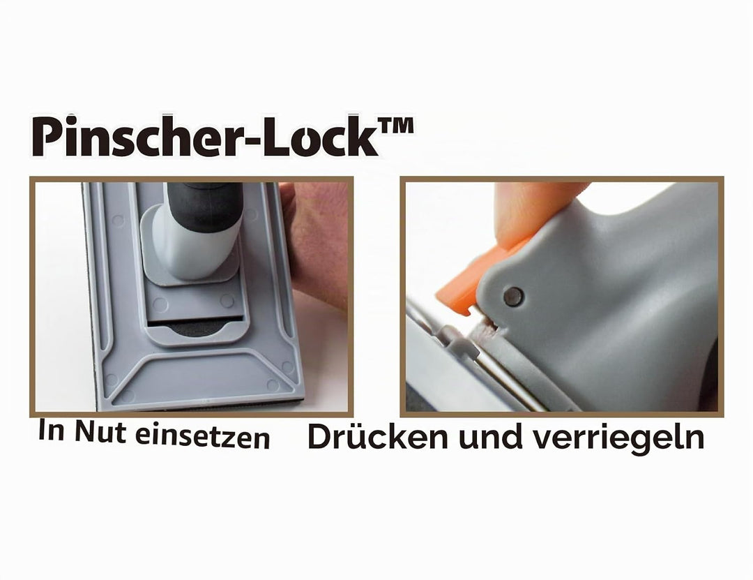 ROLLINGDOG Rechteckiger Wandschleifer aus Kunststoff mit Innengewinde, 6 Stück Oxid-Maschen-Schleifp