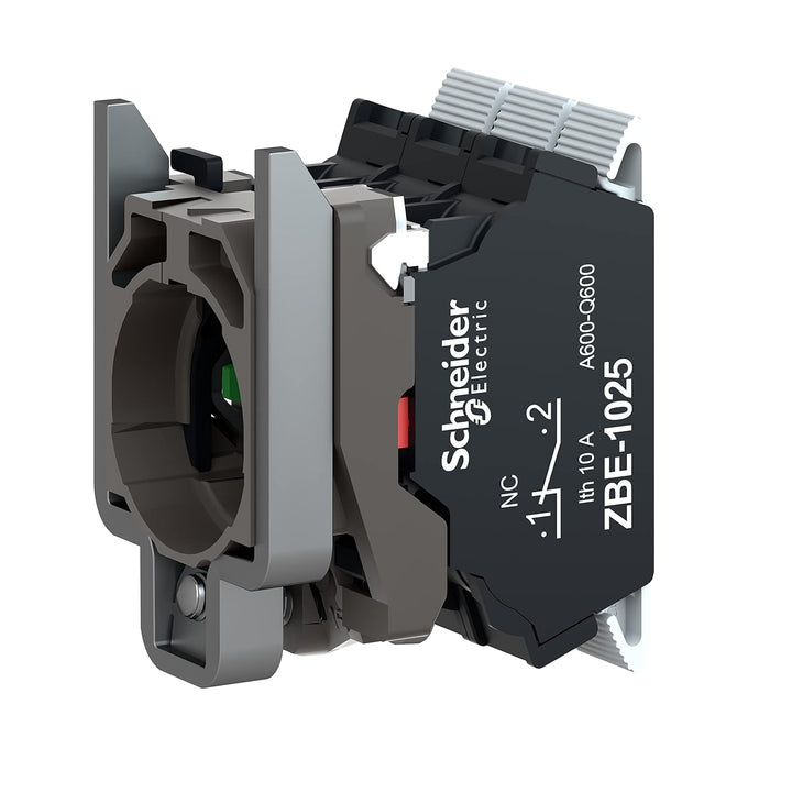Schneider ZB4BZ141 Hilfsschalterblock für Drucktaster, 2Ö+1S, Durchmesser 22 cm 1 NO + 2 NC, 1 NO +
