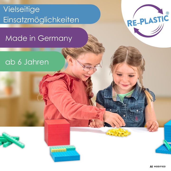 WISSNER® RE-Plastic Dienes Dezimal-Rechenmaterial (184 Teile)