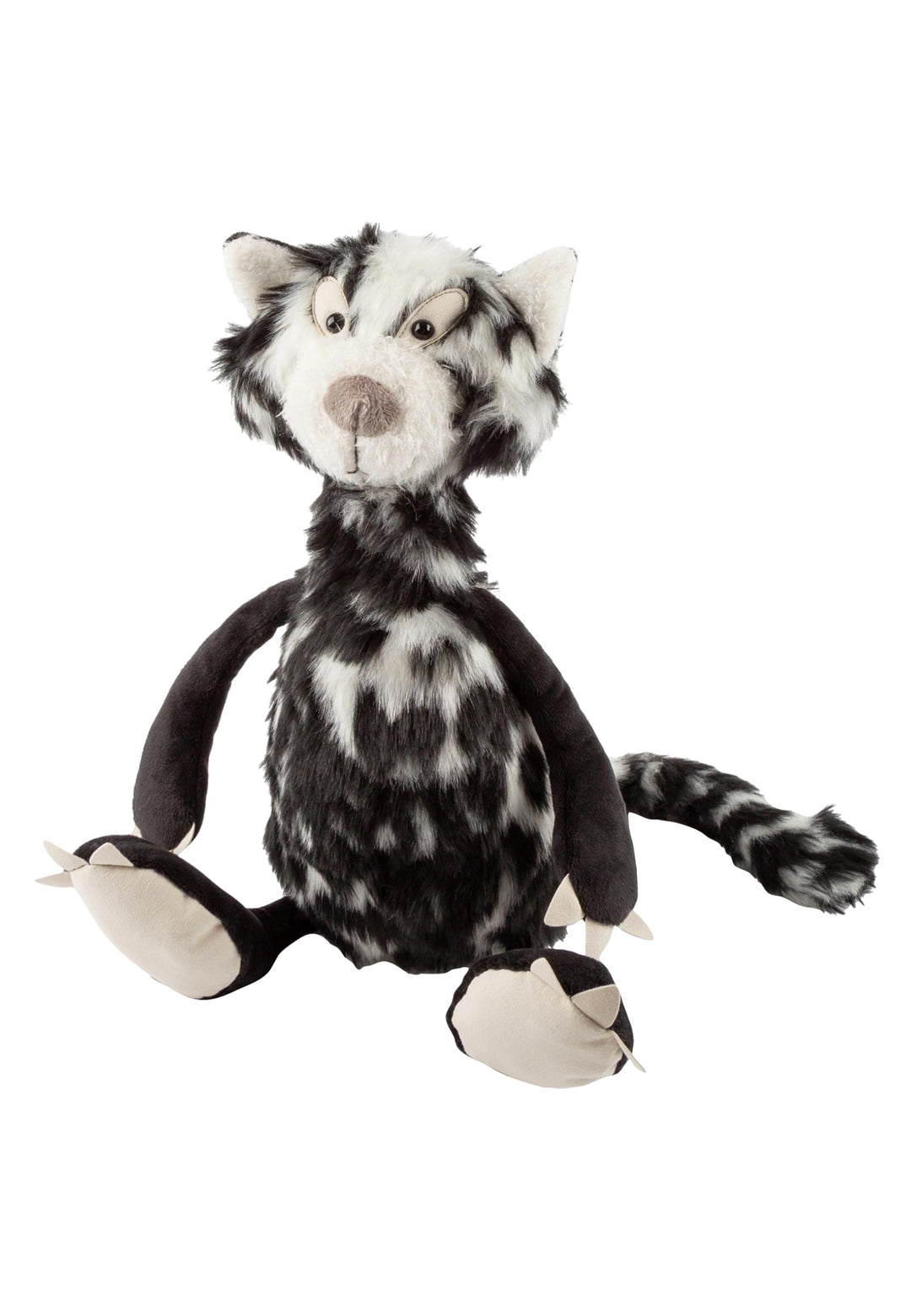 sigikid BEASTS, Kuscheltier für Erwachsene und Kinder, Katze Cat Macchiato, Schwarz/Weiss, 38057 Sch