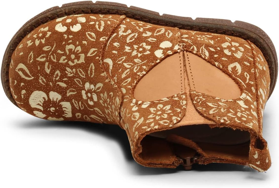 Bisgaard Mädchen Maggie Fashion Boot 27 EU Brandy Flowers, 27 EU Brandy Flowers