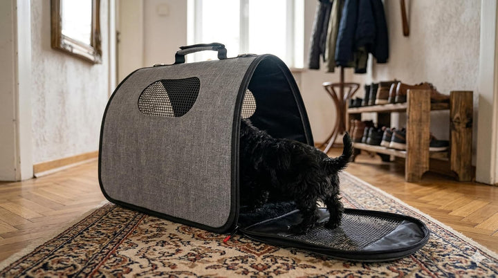 ZOLUX Transporttasche für Hunde und Katzen Nomad M grau mit optimaler Belüftung