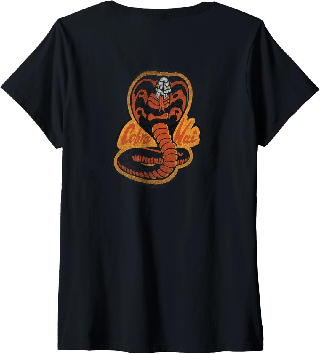 Cobra Kai Kobra Streik T-Shirt mit V-Ausschnitt