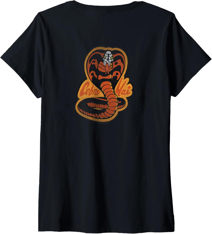 Cobra Kai Kobra Streik T-Shirt mit V-Ausschnitt