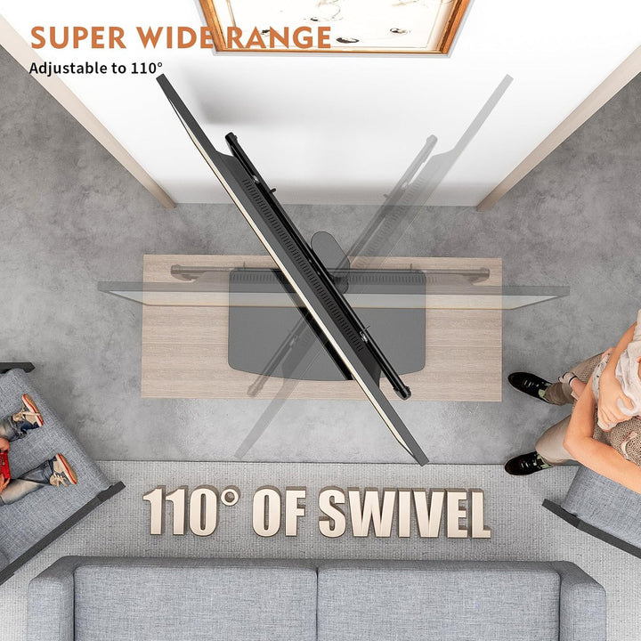 Universal schwenkbarer TV-Ständer/Tischfuss TV-Ständer 40 bis 86 Zoll TVs 110 Grad schwenkbar, 5 Stu