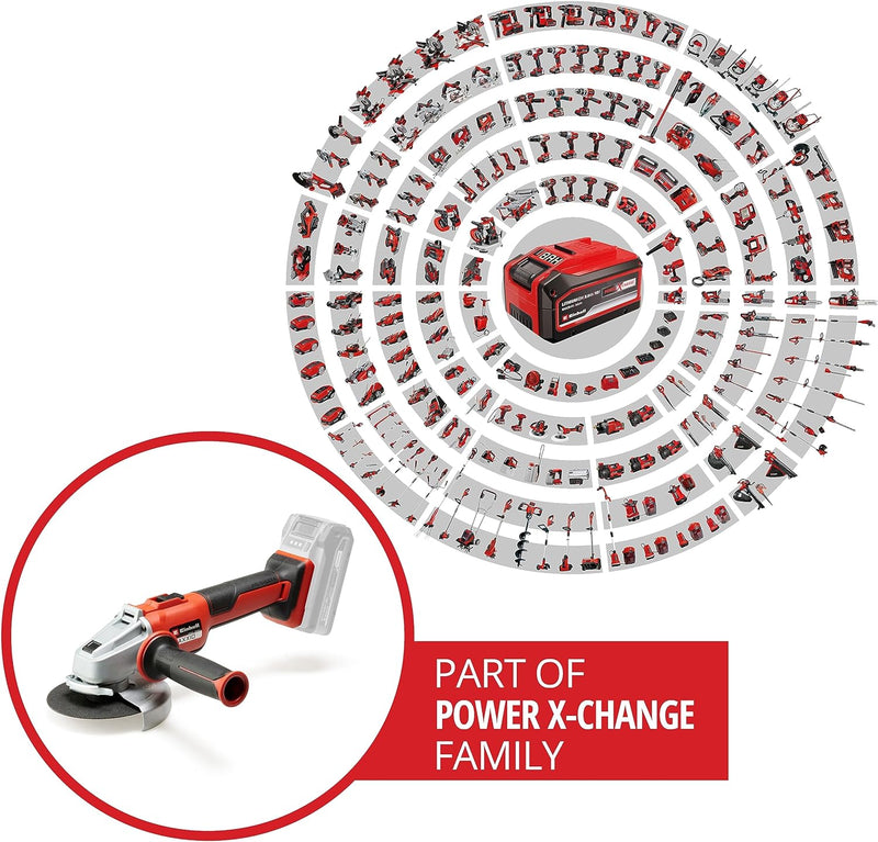 Einhell Akku-Winkelschleifer AXXIO 18/125 Q Li-Solo Power X-Change (18 V, 125 mm Scheibendurchmesser