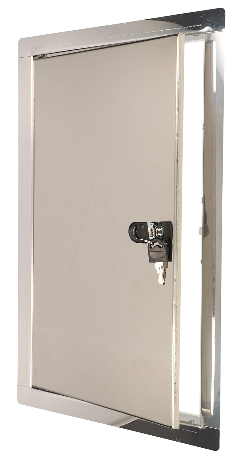 KOTARBAU® Revisionsklappe Grösse 40x60cm mit Schlüssel Edelstahl Silber für Revisionsschächte, 40x60