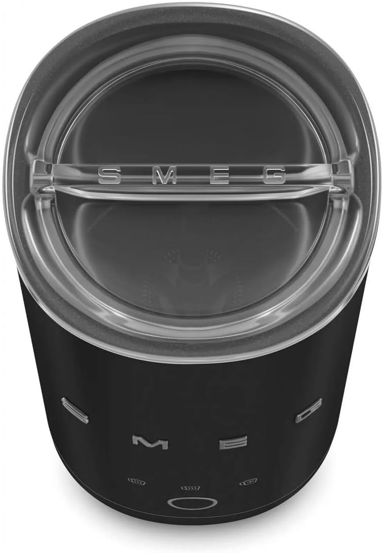 Smeg MFF02BLMEU Milchaufschäumer, schwarz matt