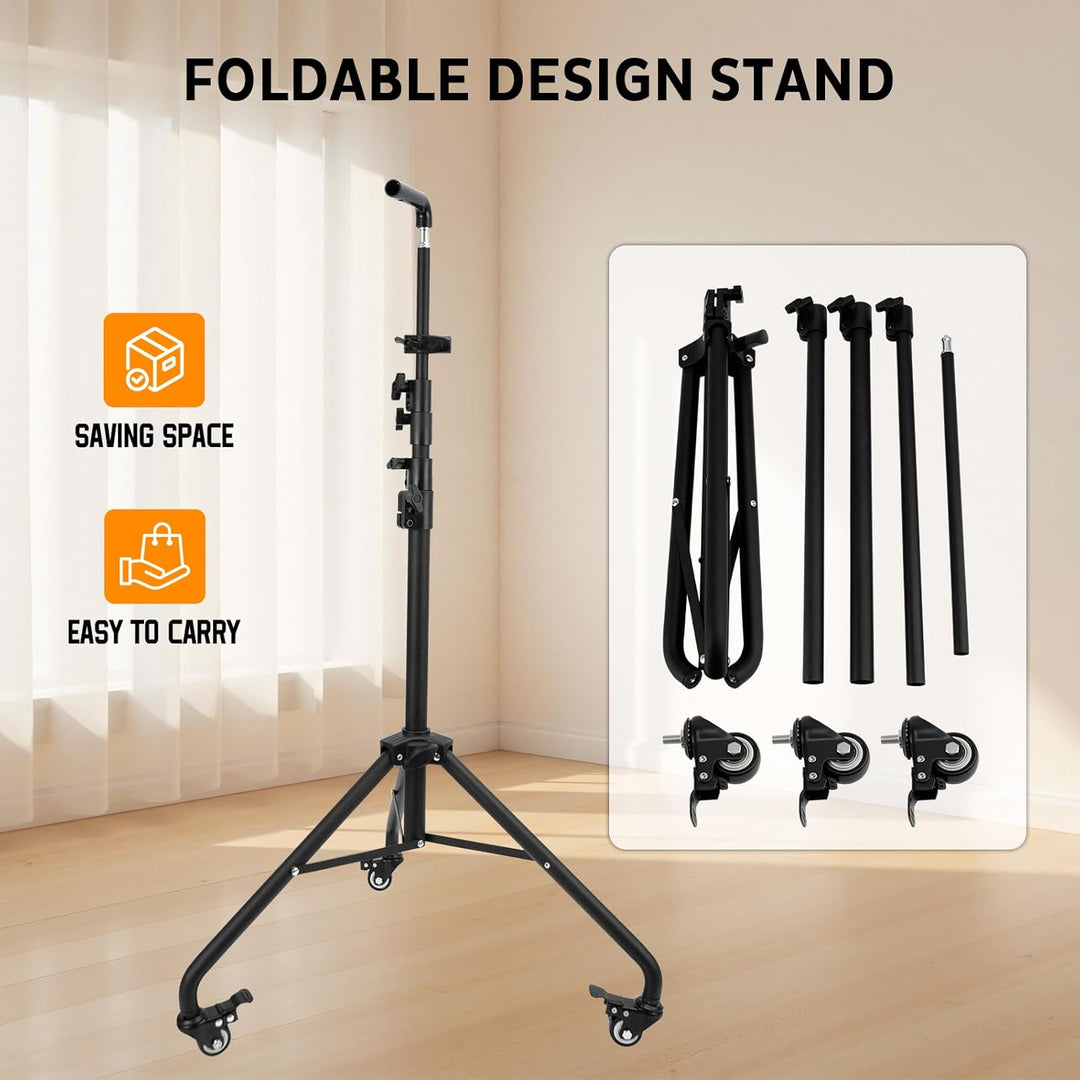 Glücksrad, Glücksrad zum Drehen mit 14 Fächern und Faltbarem Dreibein-Bodenständer, Löschbares Glück