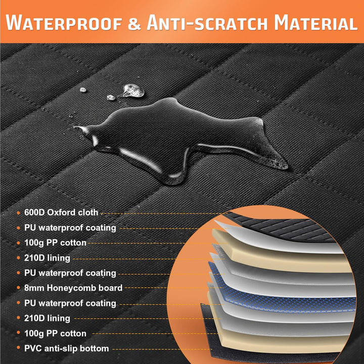 Gimars Upgrade Verbreitert Harter Unterseite Hundedecke Auto Rückban Bis 181kg [Wasserdicht & Kratzf