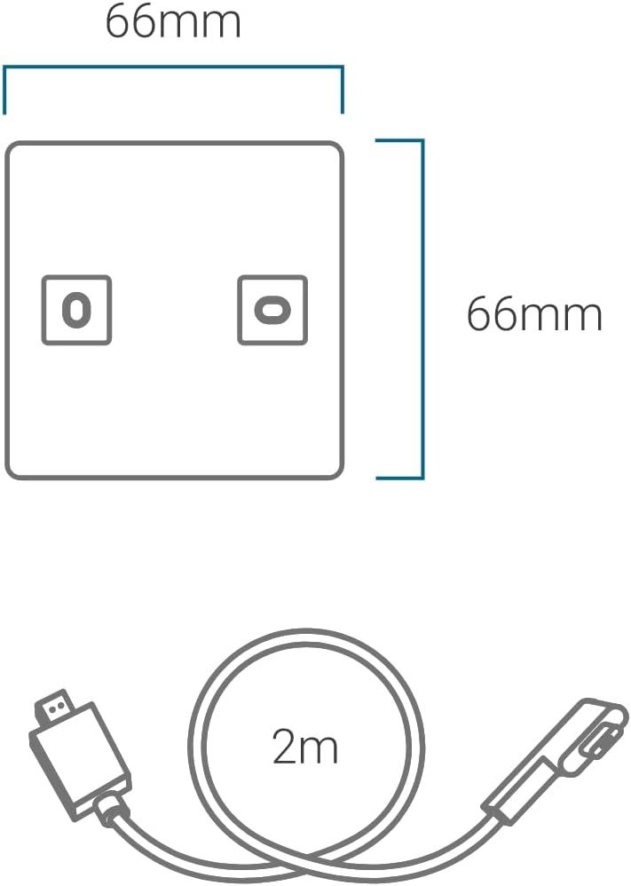 Wandhalterung für wetteronline home (ab 2. Generation), komplettes Wandmontage-Set mit Kabel, Schrau