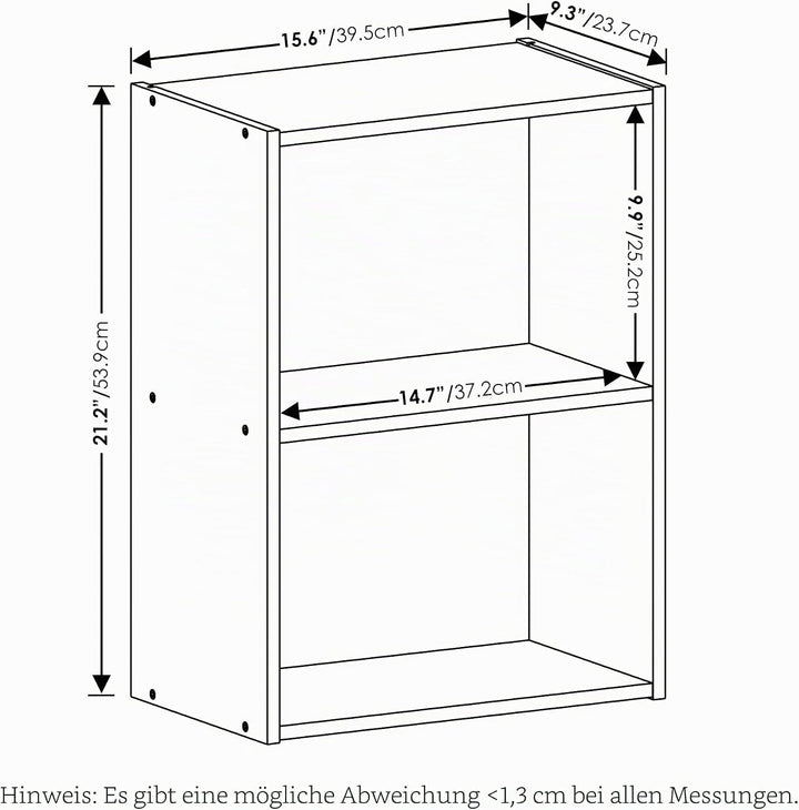 Furinno Luder Bücherregal 23.7(D) x 39.5(W) x 53.9(H) cm Weiss/ Hellblau, 23.7(D) x 39.5(W) x 53.9(H