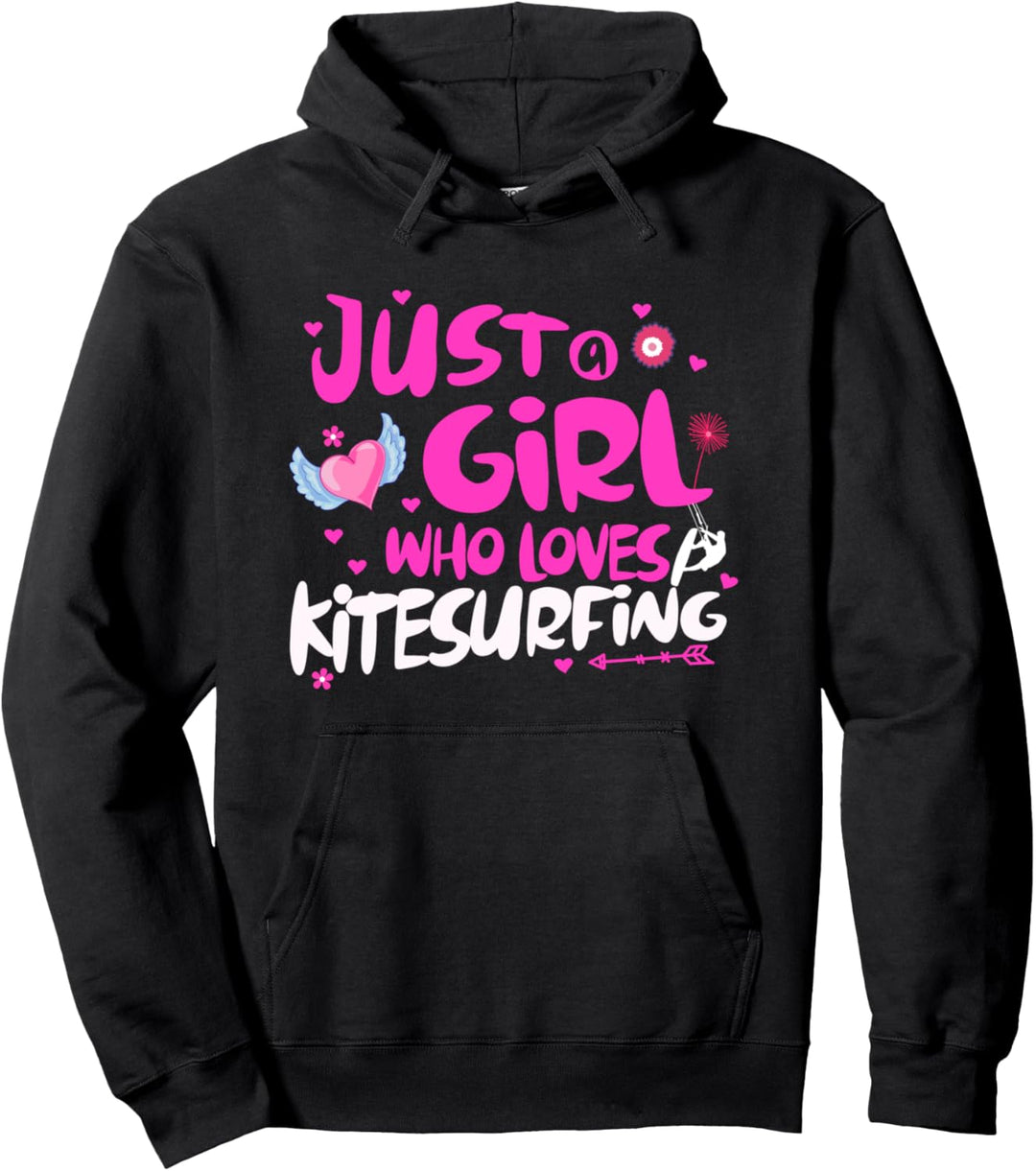 Just a Girl Who Loves Kitesurfing Pullover Hoodie