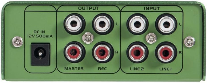 OMNITRONIC GNOME-202 Mini-Mixer grün | 2-Kanal-DJ-Mixer im Miniaturformat | Extrem leichter und komp