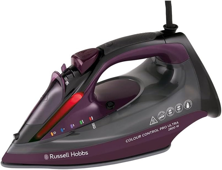 Russell Hobbs Dampfbügeleisen, Keramik-Antihaft-Bügelsohle,195g Dampfstoss, 50g variabler Dampf, 380