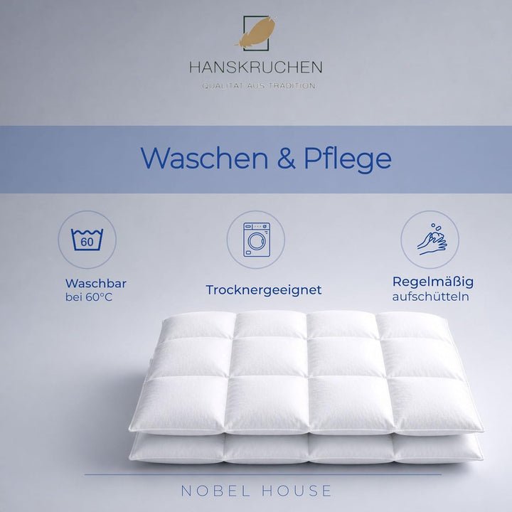 Hanskruchen Nobel House Luxus Daunendecke, Sommer, 90% Daunen / 10% Federchen, 240 x 220 cm, 240 x 2