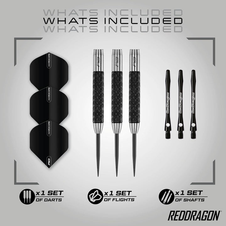 RED DRAGON Rat 26g, 28g, 25g, 30g, 32g oder 35g Tungsten Darts mit Flights und Schäfte 35.0 Gramm, 3
