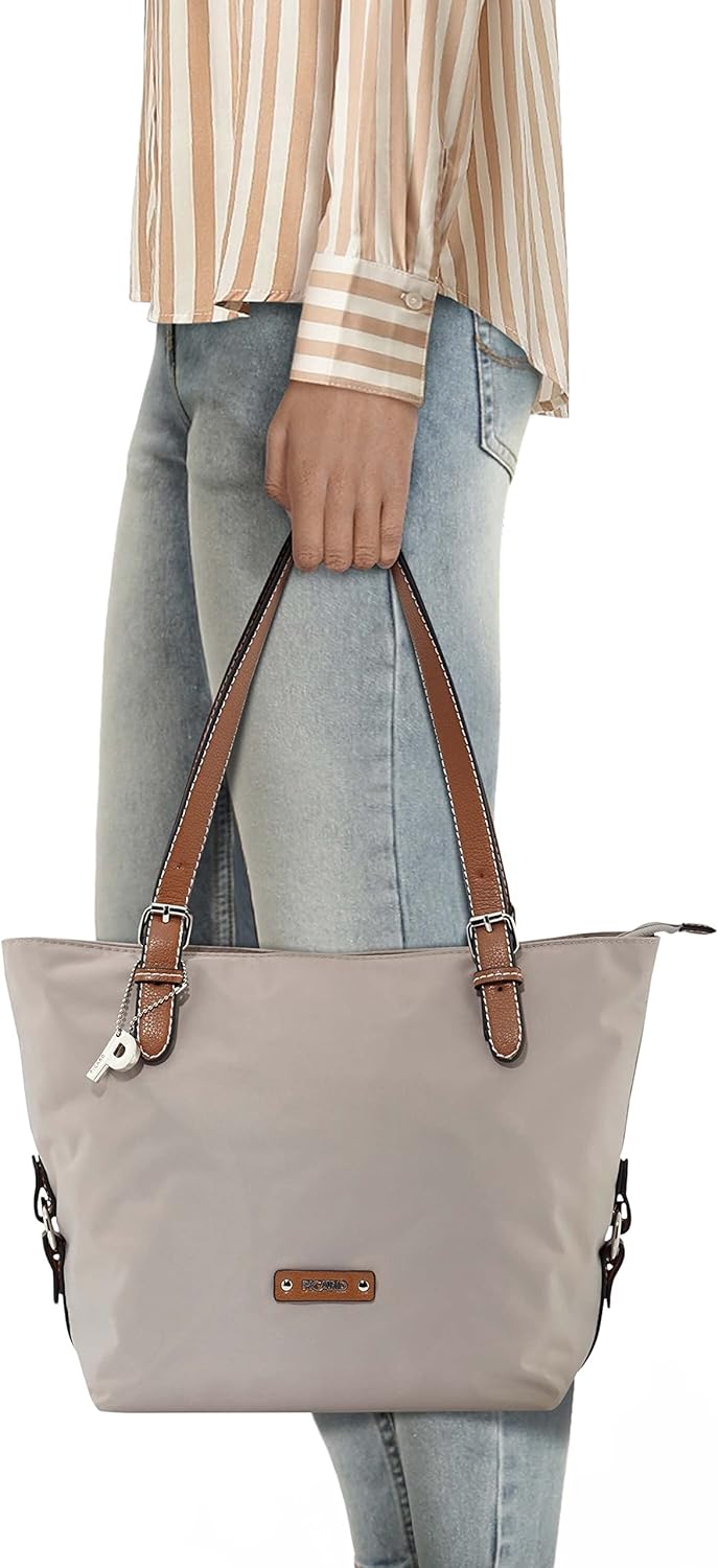 Picard Damen Shopper SONJA aus Nylon Mittel | mit Reissverschluss | Shopper | Alltag, Ausgehen Perle