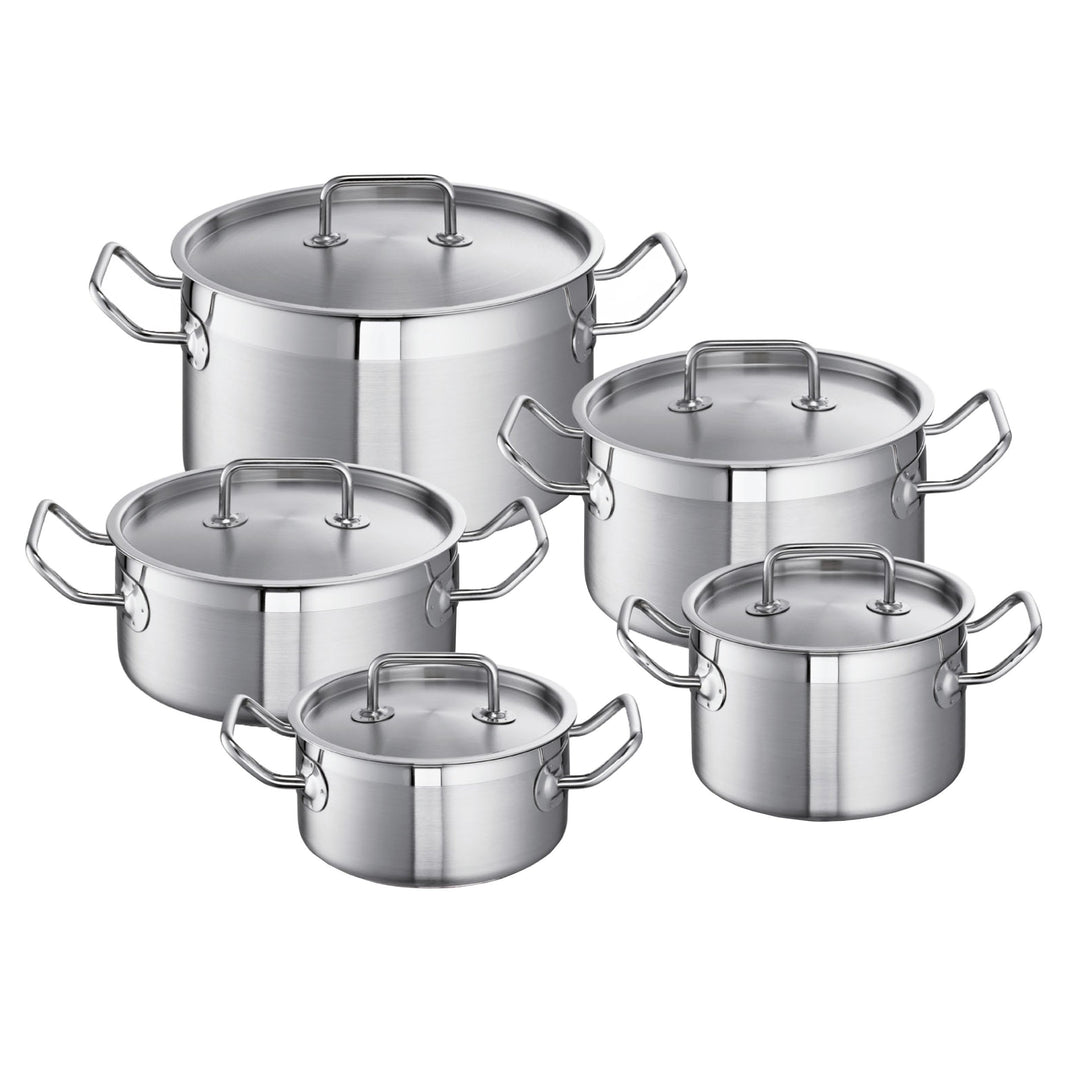 Schulte-Ufer Set 450 450 Topf Mega-Set Profi-Line i, Kupferboden, 5tlg, Edelstahl, Mega-Set