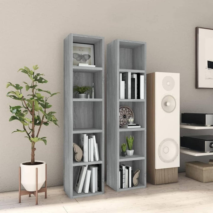 Tidyard 2 STK. Bücherregal Regale mit 5 Fächer Bücher Regal Akten Schrank Rack Standregal Aktenregal