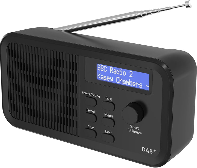 Mycket DAB/DAB+ Digital & FM Radio, Wiederaufladbarer Akku und Netzbetrieb DAB-Radios, Tragbares Dig