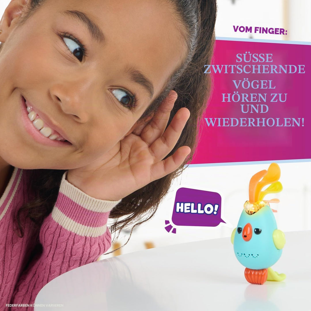 Fingerlings Sweet Tweets Interactive Bird: Lionel, Record & Play Secret Messages, 40+ Sounds & Reakt